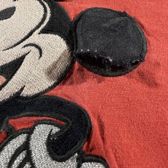 Vintage Mickey Mouse Shirt Mens L XL Red Yellow Blue Disney Nancy Heller 90s Tee - Picture 4 of 9